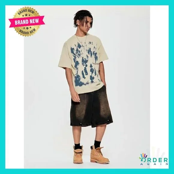 Oversized Graphic Tee Y2K Vintage Graffiti Tie Dye Streetwear Summer Tops - Picture 5 of 8